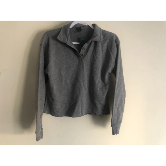NWT Wild Fable heather Grey cropped sweatshirt S - Picture 1 of 5
